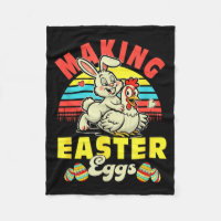 Vintage Making Easter Eggs Joke Couple Bunny