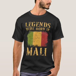 Vintage Malian Flag Legends Were Born In Mali T-Shirt