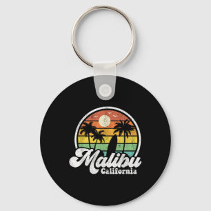 Vintage Malibu Beach California Ca Surfing Retro S Keychain