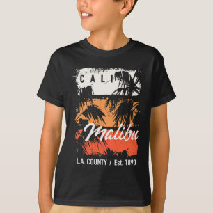 Vintage Malibu Beach California Surf Cali Surfing T-Shirt