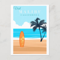 Vintage Malibu California Beach Travel