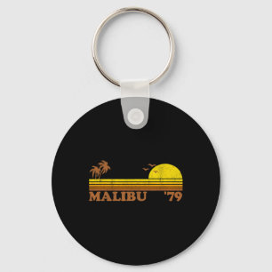 Vintage Malibu California Retro Beach Surfing 70's Keychain