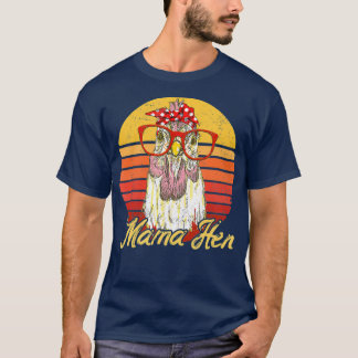 Vintage Mama Hen Chicken Gift for Mom Farm T-Shirt
