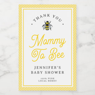 Vintage Mama-To-Bee Baby Shower Honey Favour Label