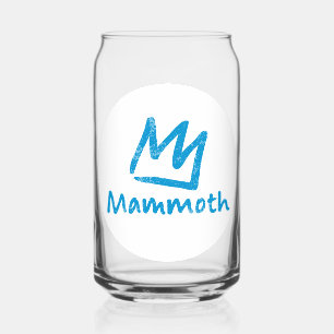 Vintage Mammoth Mountain Ski Area in California Can Glass