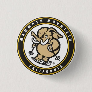 Vintage Mammoth Mountain Ski resort mountains gift 1 Inch Round Button