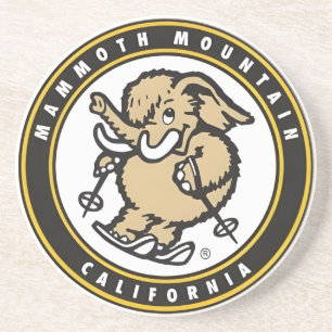 Vintage Mammoth Mountain Ski resort mountains gift Coaster