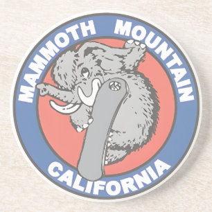 Vintage Mammoth Mountain Ski resort mountains gift Coaster