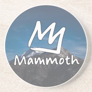 Vintage Mammoth Mountain Ski resort mountains gift Coaster