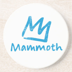 Vintage Mammoth Mountain Ski resort mountains gift Coaster