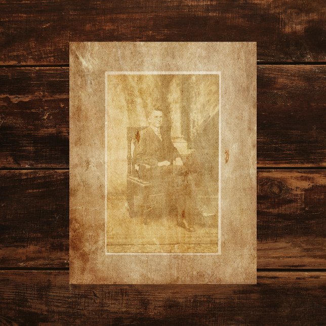 Vintage Man in a Chair Scrapbook Paper (Creator Uploaded)