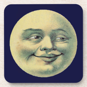 Vintage Man in the Moon Coaster