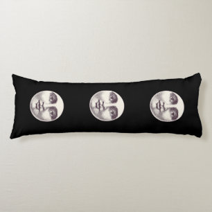 Vintage man in the moon full moon face body pillow