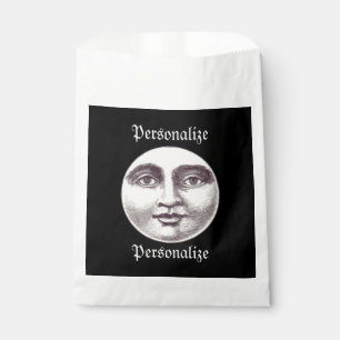 Vintage man in the moon full moon face favour bag