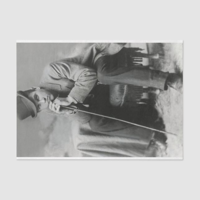 Vintage Man in Top Hat Tissue Paper (Front)