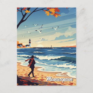 Vintage Manasquan New Jersey Travel Postcard