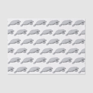 Vintage Manatee Drawing Tissue Paper