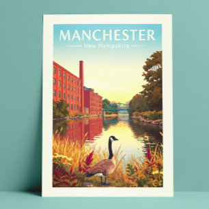 Vintage Manchester New Hampshire Postcard