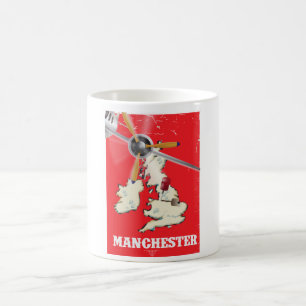 Vintage Manchester Travel Poster Coffee Mug