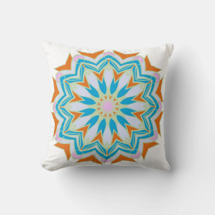 Vintage mandala, Floral mandala. Oriental mandala. Throw Pillow