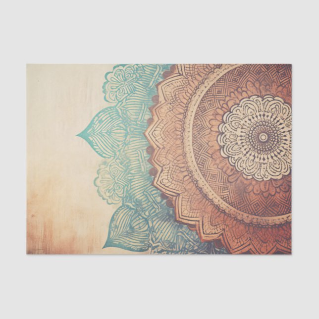 Vintage Mandala Tissue Page Tissue Paper (Front)