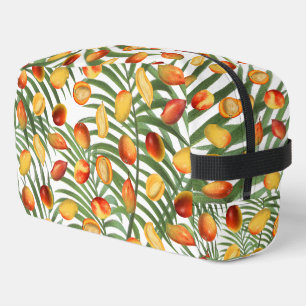 Vintage Mango & Greenery Summer Fruit Pattern Dopp Kit