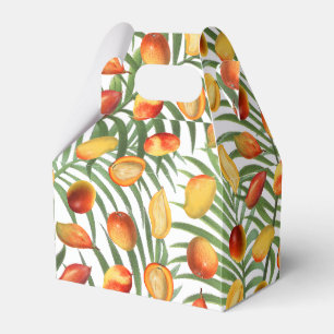 Vintage Mango & Greenery Summer Fruit Pattern Favor Box