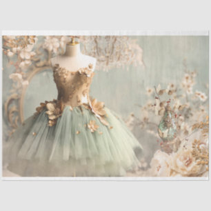Vintage Mannequin, Mint Green Tutu, Shabby Chic  Tissue Paper