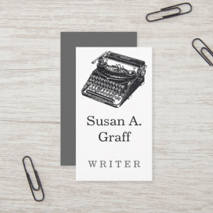 Vintage Manual Typewriter Writer Design Business Card