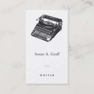 Vintage Manual Typewriter Writer Design Business Card