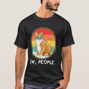 Vintage Manx Ew People Cat Wearing Face Mask T-Shirt