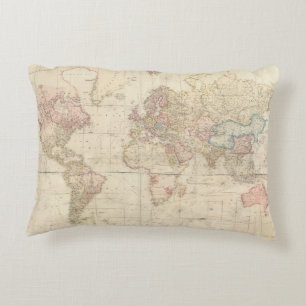 Vintage Map Accent Pillow