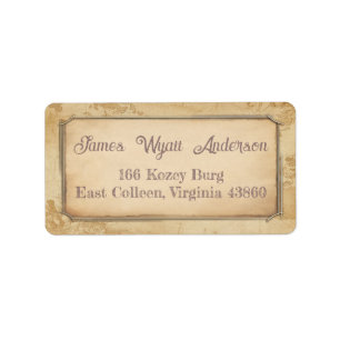 Vintage Map. Address / Shipping / Book Label