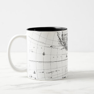 vintage map america north america Two-Tone coffee mug