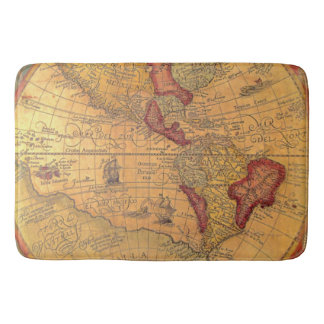 Vintage Map Bath Mat