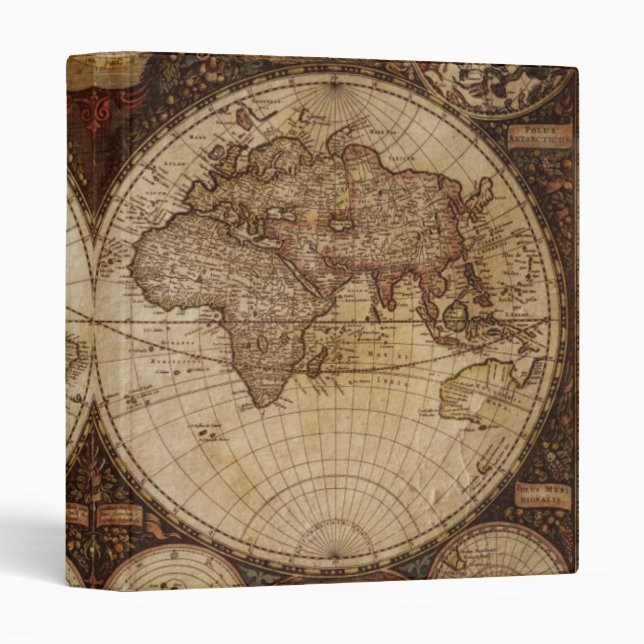 Vintage Map Binder (Front/Spine)