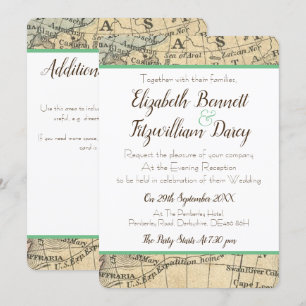 Vintage Map Evening Invitation