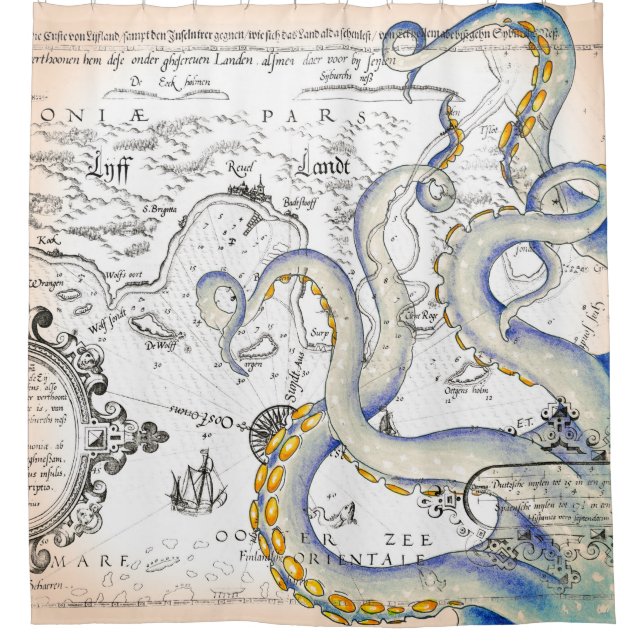 Vintage Map Grunge Tentacles (Front)