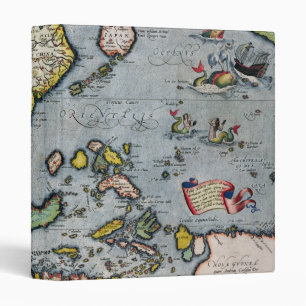 Vintage Map India to New Guinea Binder