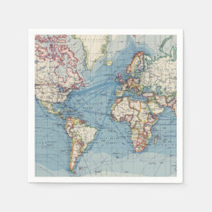 Vintage Map Napkins