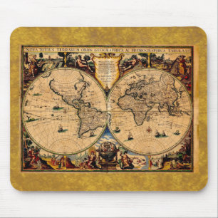 Vintage Map Nova totius terrarum 1625 Mouse Pad