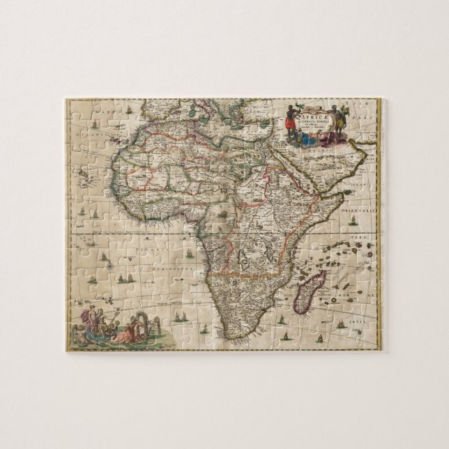 Vintage Map of Africa (1689) Jigsaw Puzzle (Horizontal)
