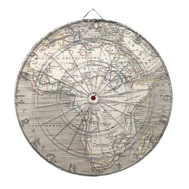 Vintage Map of Africa dartboard (Front)