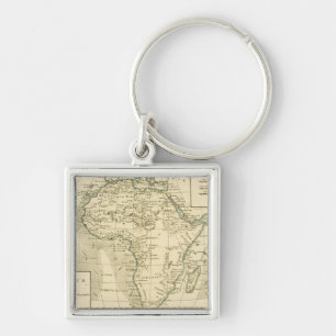 Vintage Map of Africa Keychain
