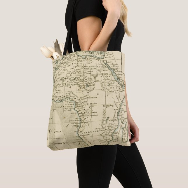 Vintage Map of Africa Tote Bag (Close Up)