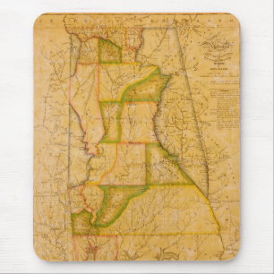 Vintage Map of Alabama by John Melish (1820) Mouse Pad