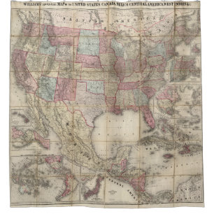 Vintage Map Of Americas