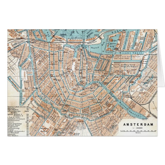 Vintage Map of Amsterdam (1905) (Front Horizontal)