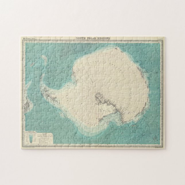 Vintage Map of Antarctica (1922) Jigsaw Puzzle (Horizontal)