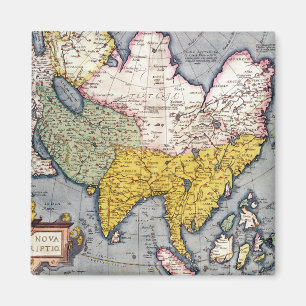 Vintage Map of Asia   1580 Magnet